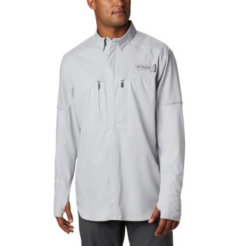 Columbia Muške Košulje - PFG Force XII Zero Long Sleeve Hybrid Sive | AQIN-23864